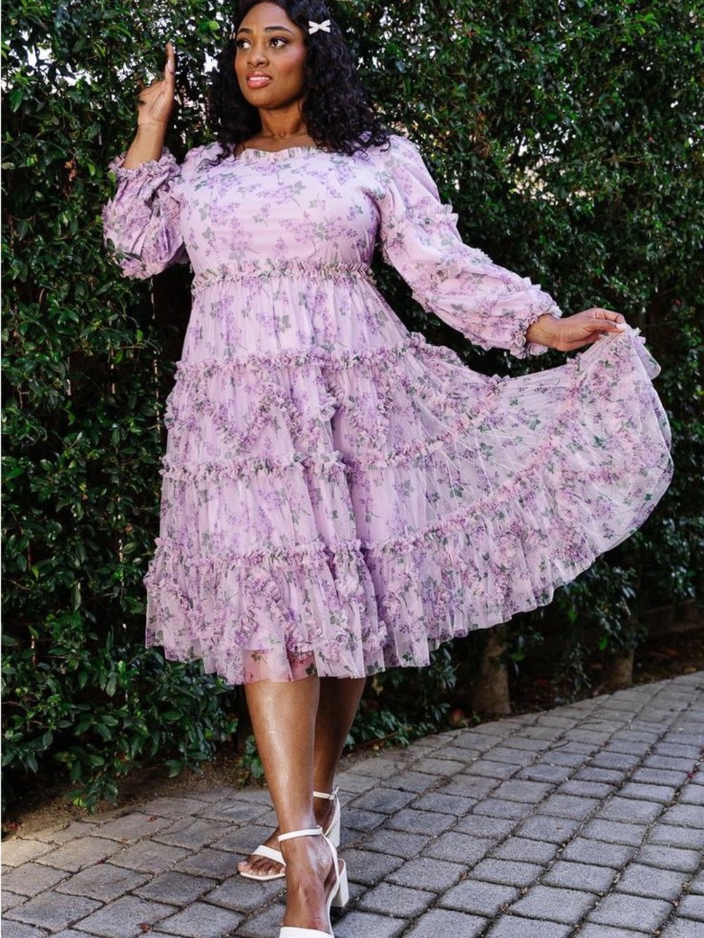 EUC XL Catherine MIDI in Lavender Ivy City Co Dress